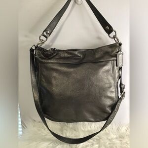 Coach Metallic Leather Hobo  Bag Purse 2 Straps